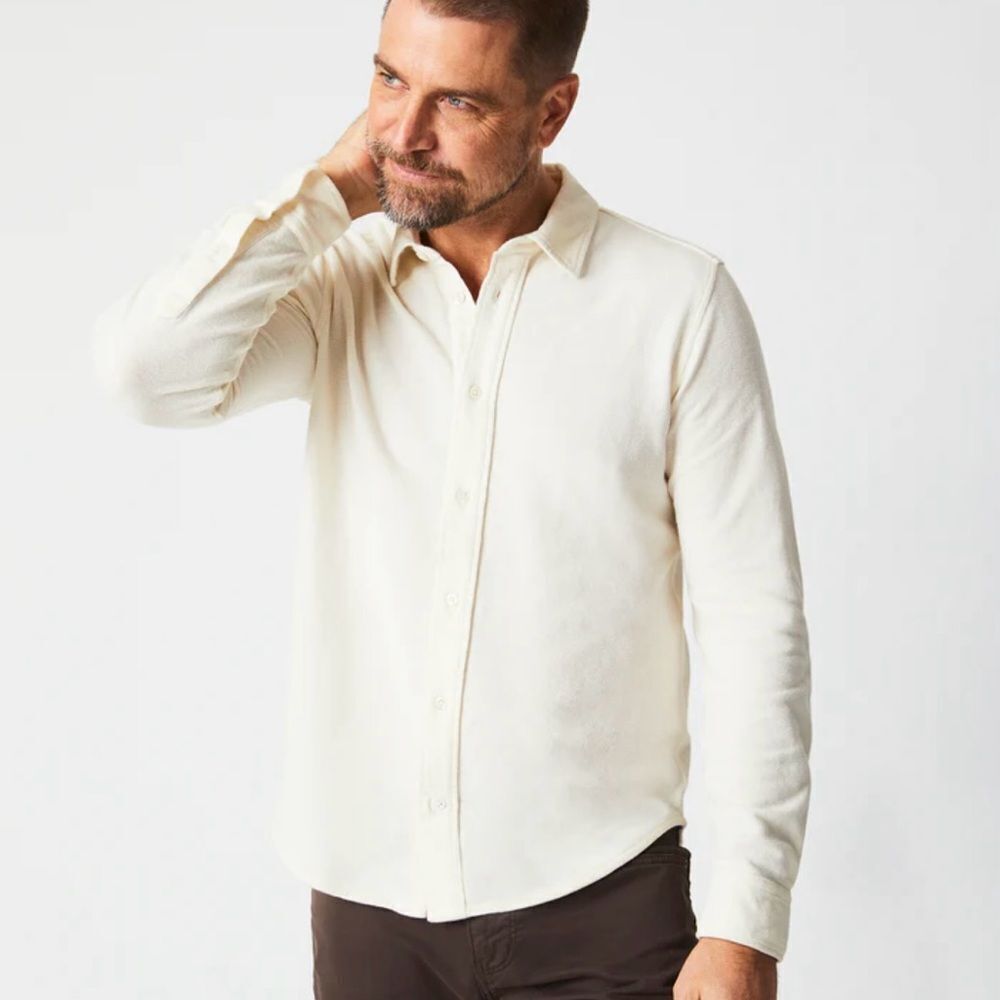 Billy Reid Standard Classic White Casual Button-Down Shirt Size XL